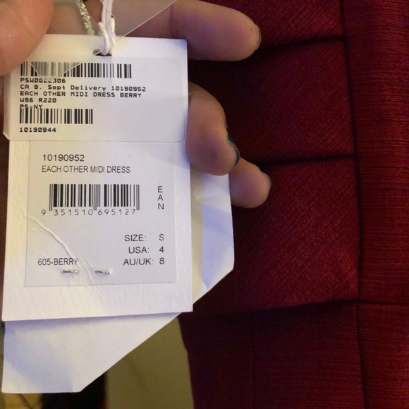 Sold NWT Cmeo Collective Other Midi Dress Berry - Picture 7 of 7